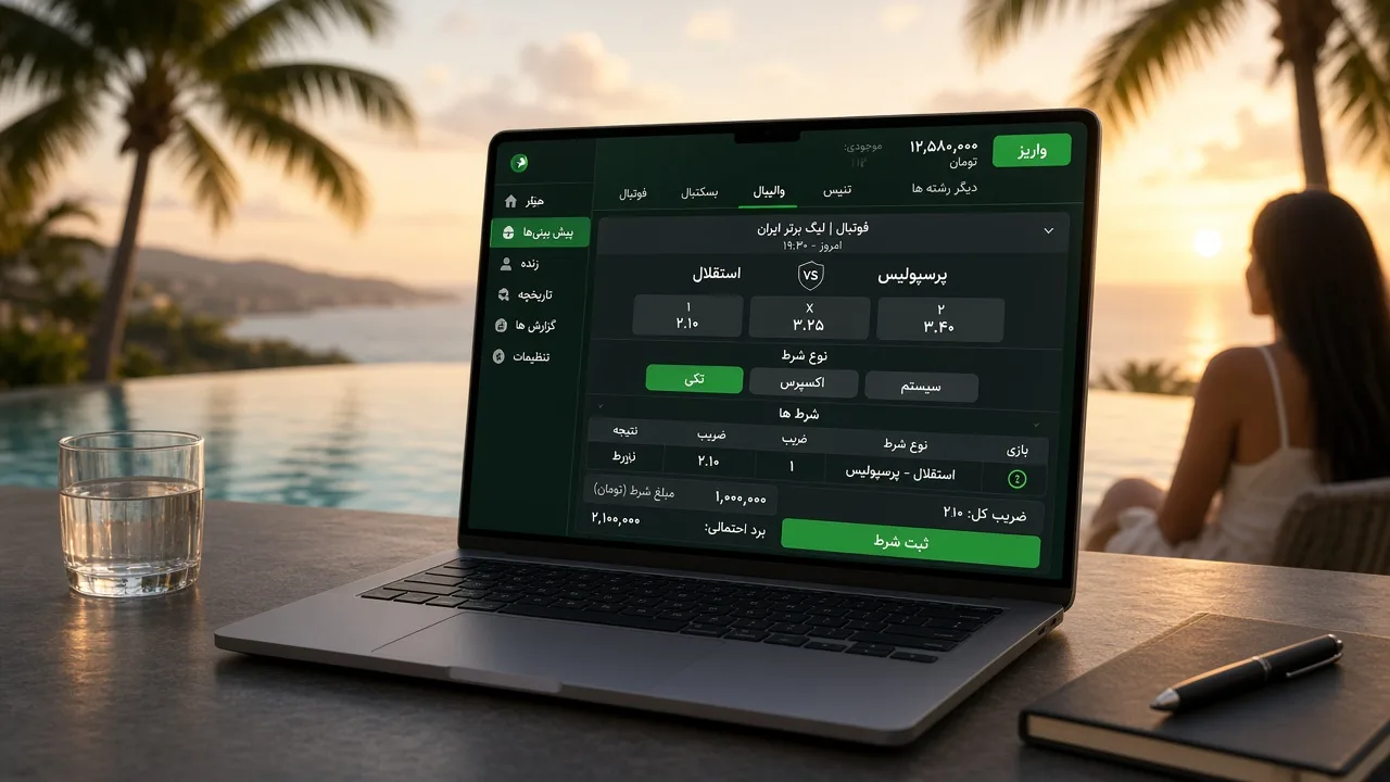 رابط راست‌به‌چپ فارسی روی لپ‌تاپ